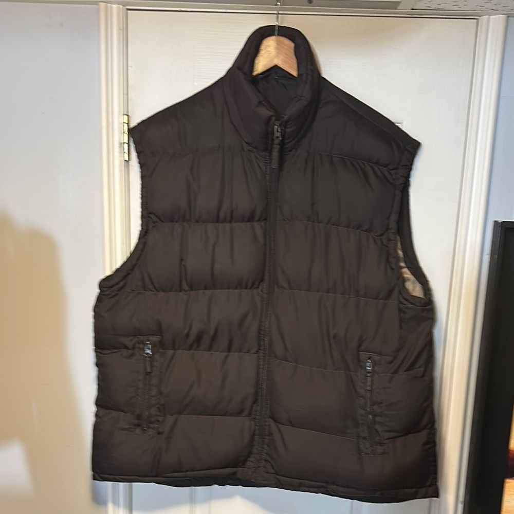Men's Okay Brown Puffer Vest Size XXL